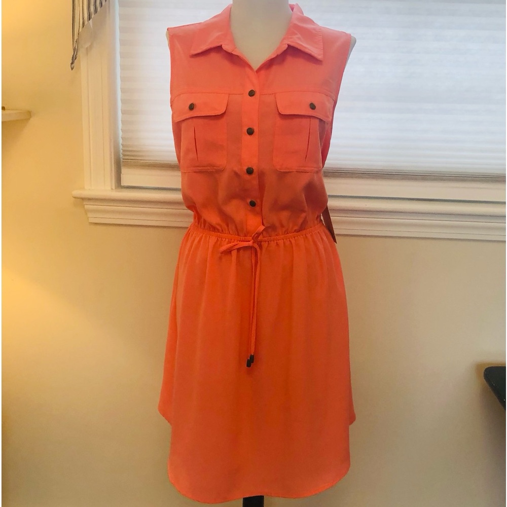 NWT Bepop Easy Summer Shirt Dress Peach Size XL
